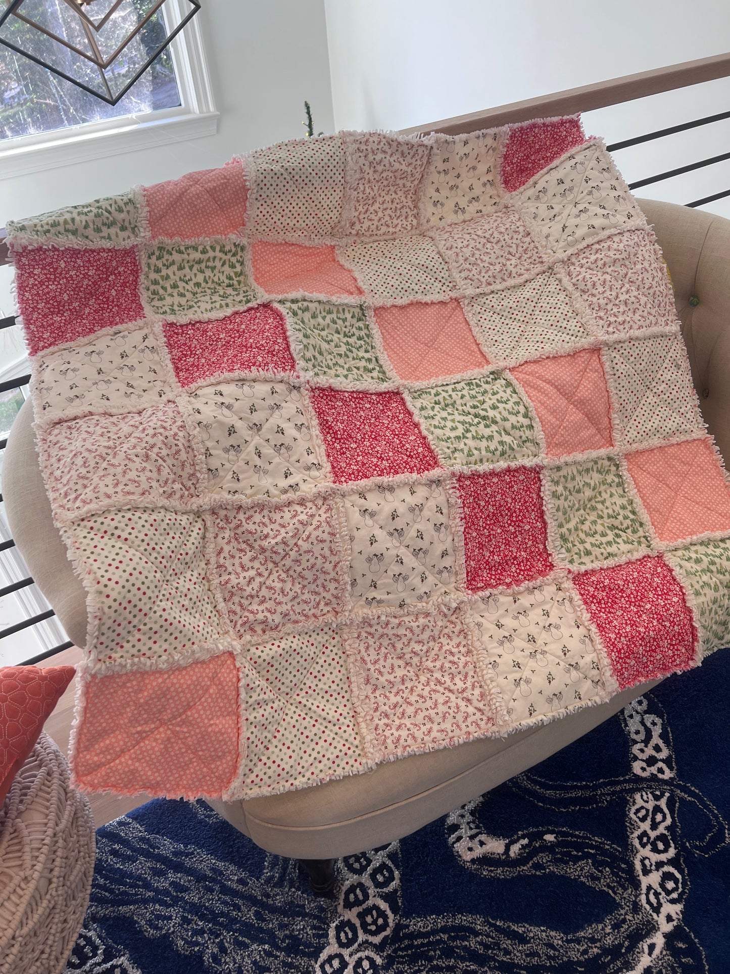 Winter Holiday Rag Quilt Kit