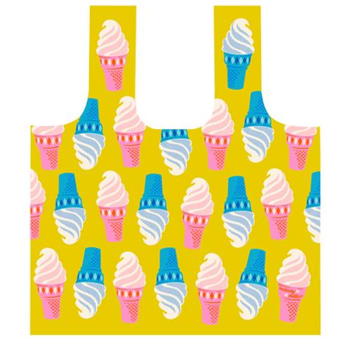 ice cream cone pattern on a reusable shopping or project bag