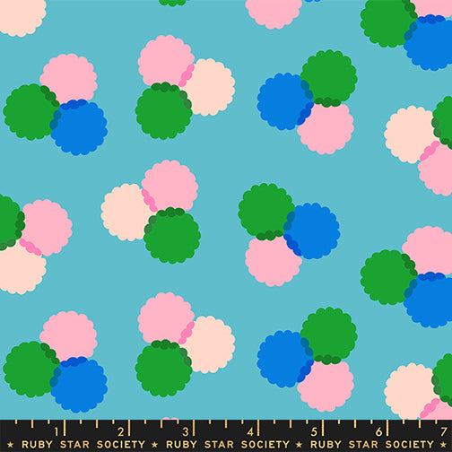 Puffs Dark Turquoise — Ruby Star Society Sparkle Mart Quilting Cotton by Melody Miller