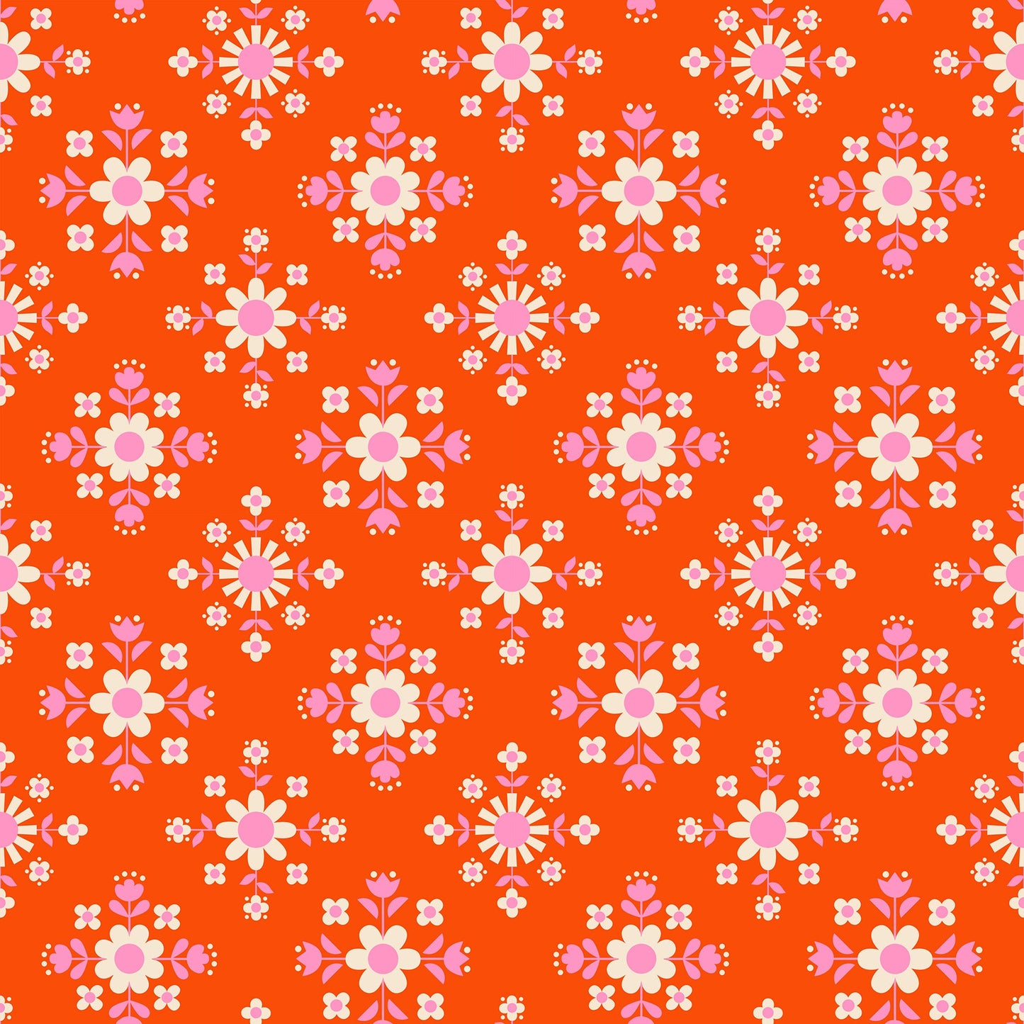 Darlings 2 Wild Flowers - Warm Red ( Ruby Star Society ) cotton quilting fabric