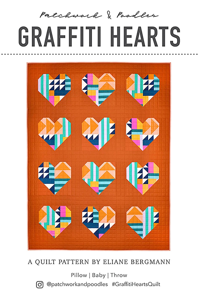 Graffiti Hearts - Patchwork and Poodles
