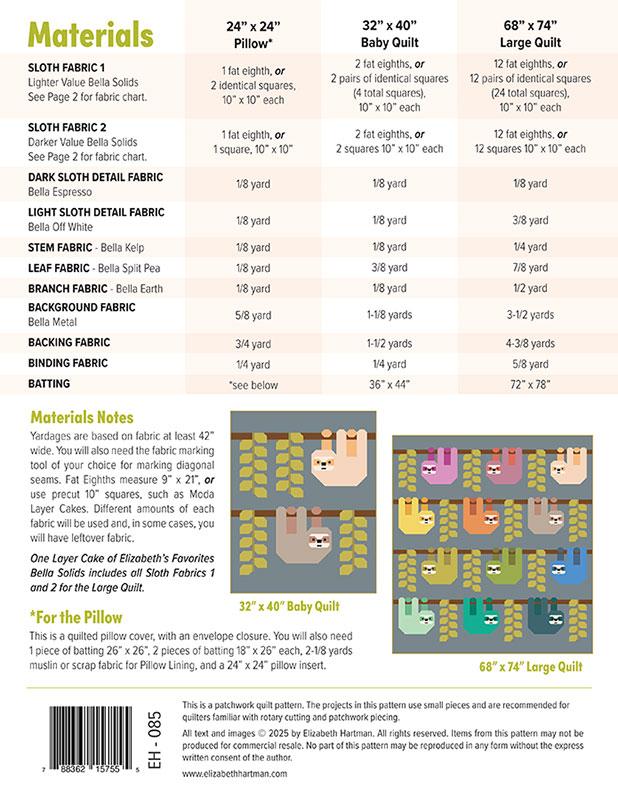 Snuggly Sloths - By Elizabeth Hartman