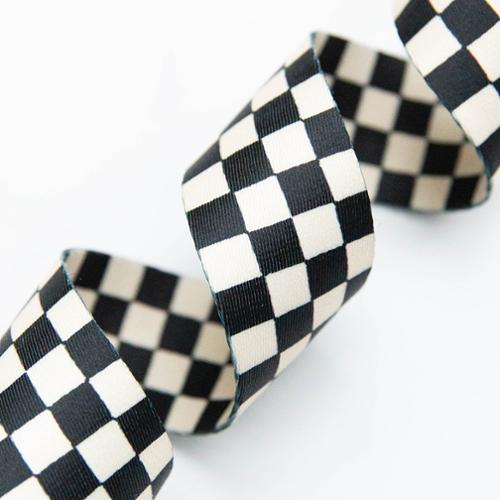 1.5" Black & White Checker Webbing by Alexia Abegg