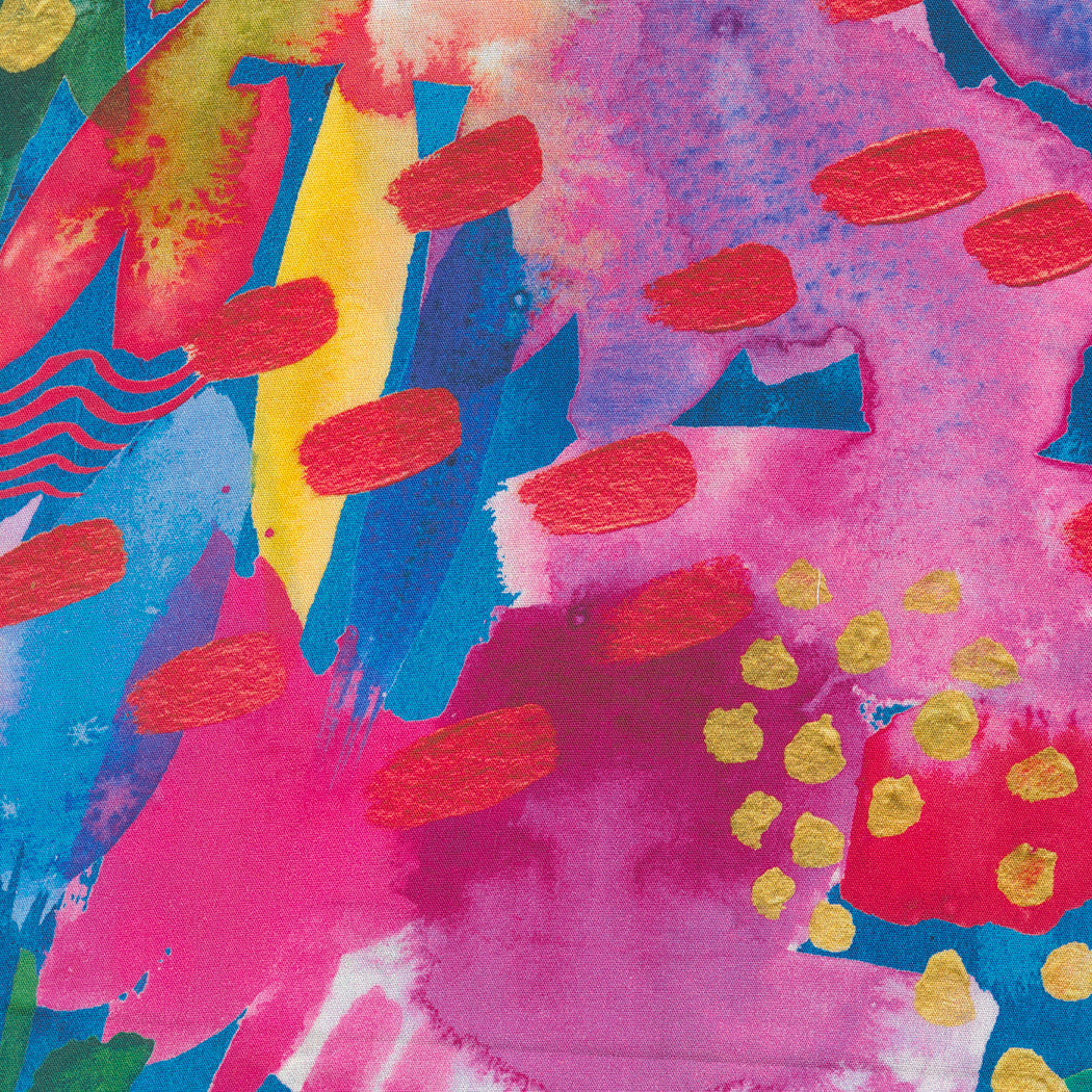 Coming up Roses Sapphire ( Tropical, Wideback ) cotton quilting fabric