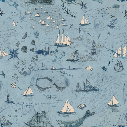 Longshore Passport - Day ( Nautical ) cotton quilting fabric