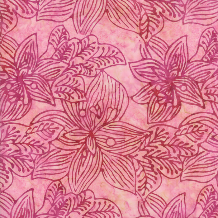 Calypso Batiks Paradise ( Red, Batiks ) cotton quilting fabric