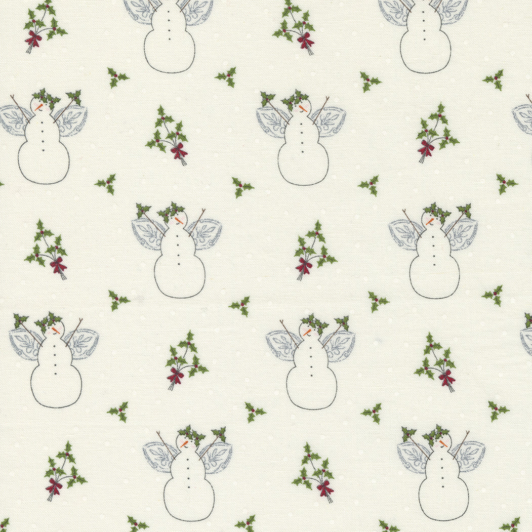 I Believe in Angels Snowman Angel - Snow ( Winter Holiday ) cotton quilting fabric