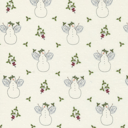 I Believe in Angels Snowman Angel - Snow ( Winter Holiday ) cotton quilting fabric