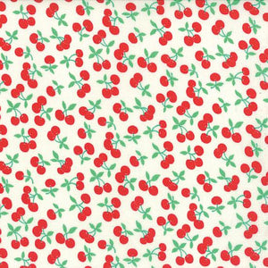 30s Playtime Cherries - Porcelain ( Cherries, Prints ) cotton quilting fabric