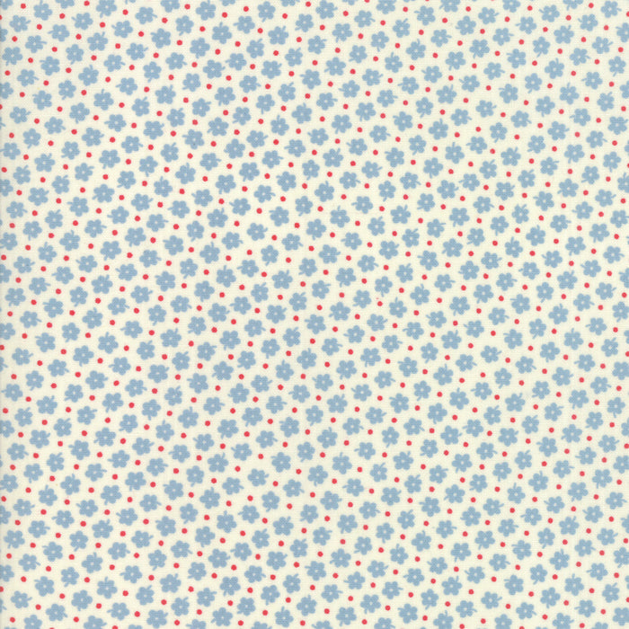 30s Playtime Blue Floral ( Blue, Flowers, Prints ) cotton quilting fabric