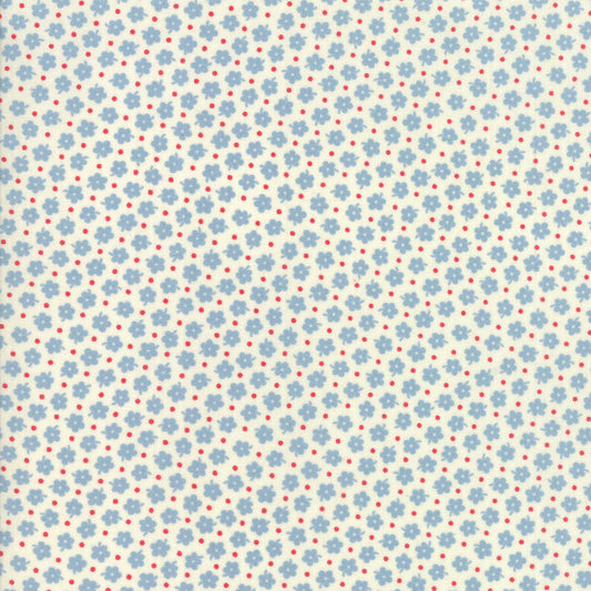 30s Playtime Blue Floral ( Blue, Flowers, Prints ) cotton quilting fabric