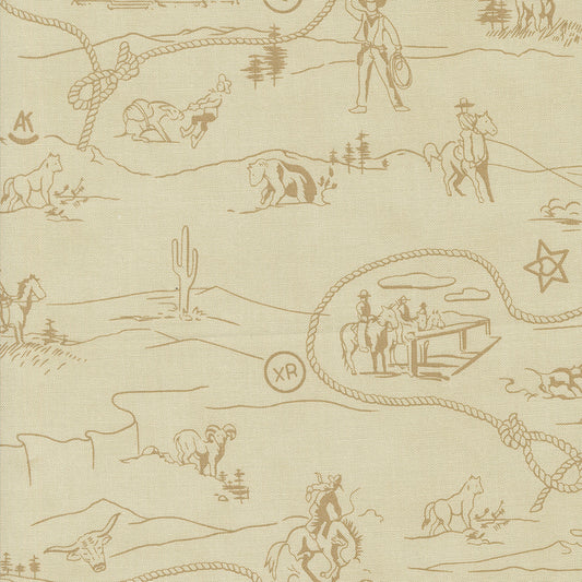 Saddle Ranch Trail Dust ( Western ) cotton quilting fabric