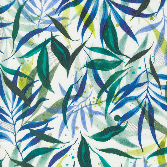 Coming up Roses Cloud Breeze ( Tropical ) cotton quilting fabric