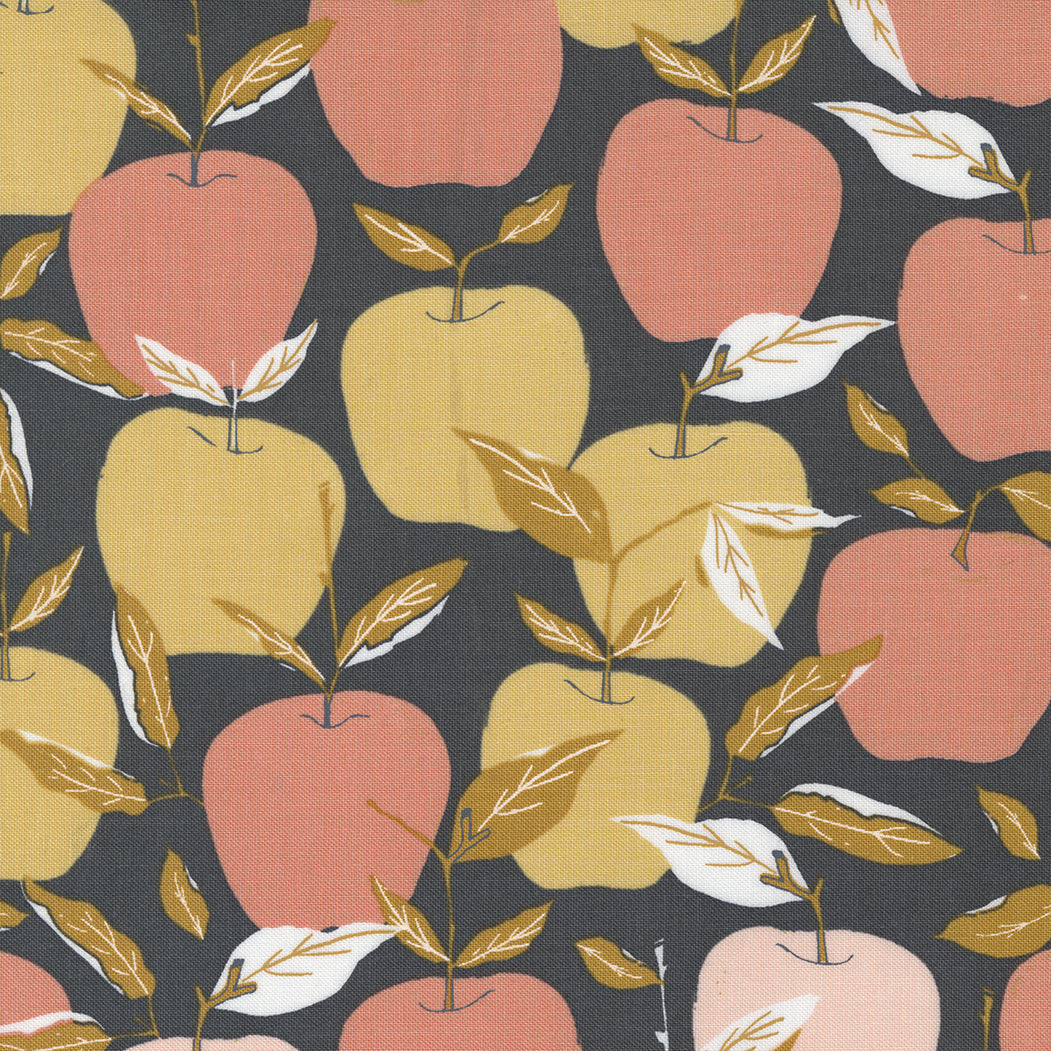 Midnight in the Garden Enchanted Apple - Charcoal (  ) cotton quilting fabric
