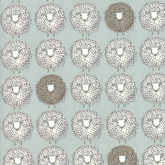 Darling Little Dickens Sheep - Puddle ( PRINTS ) cotton quilting fabric