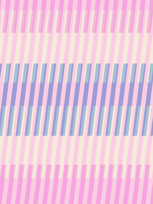Clementine Fruity Stripes - Peony ( Ruby Star Society ) cotton quilting fabric