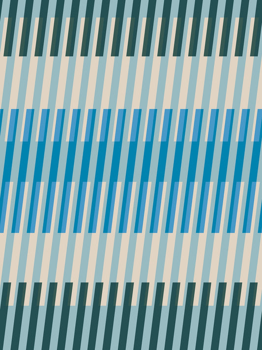 Clementine Fruity Stripes - Bright Blue ( Ruby Star Society ) cotton quilting fabric