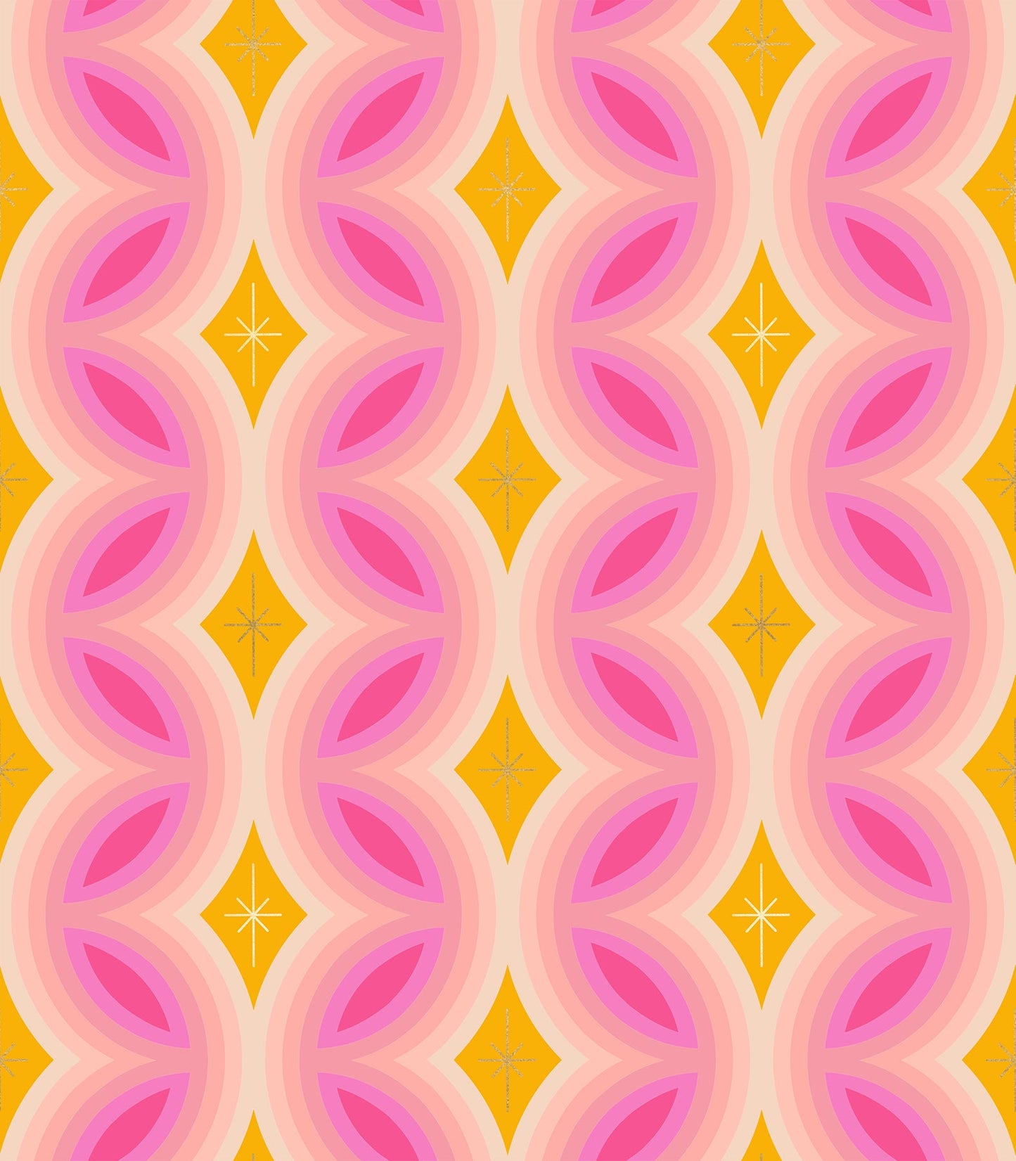 Clementine Rattan - Sunshine - Metallic ( Ruby Star Society ) cotton quilting fabric
