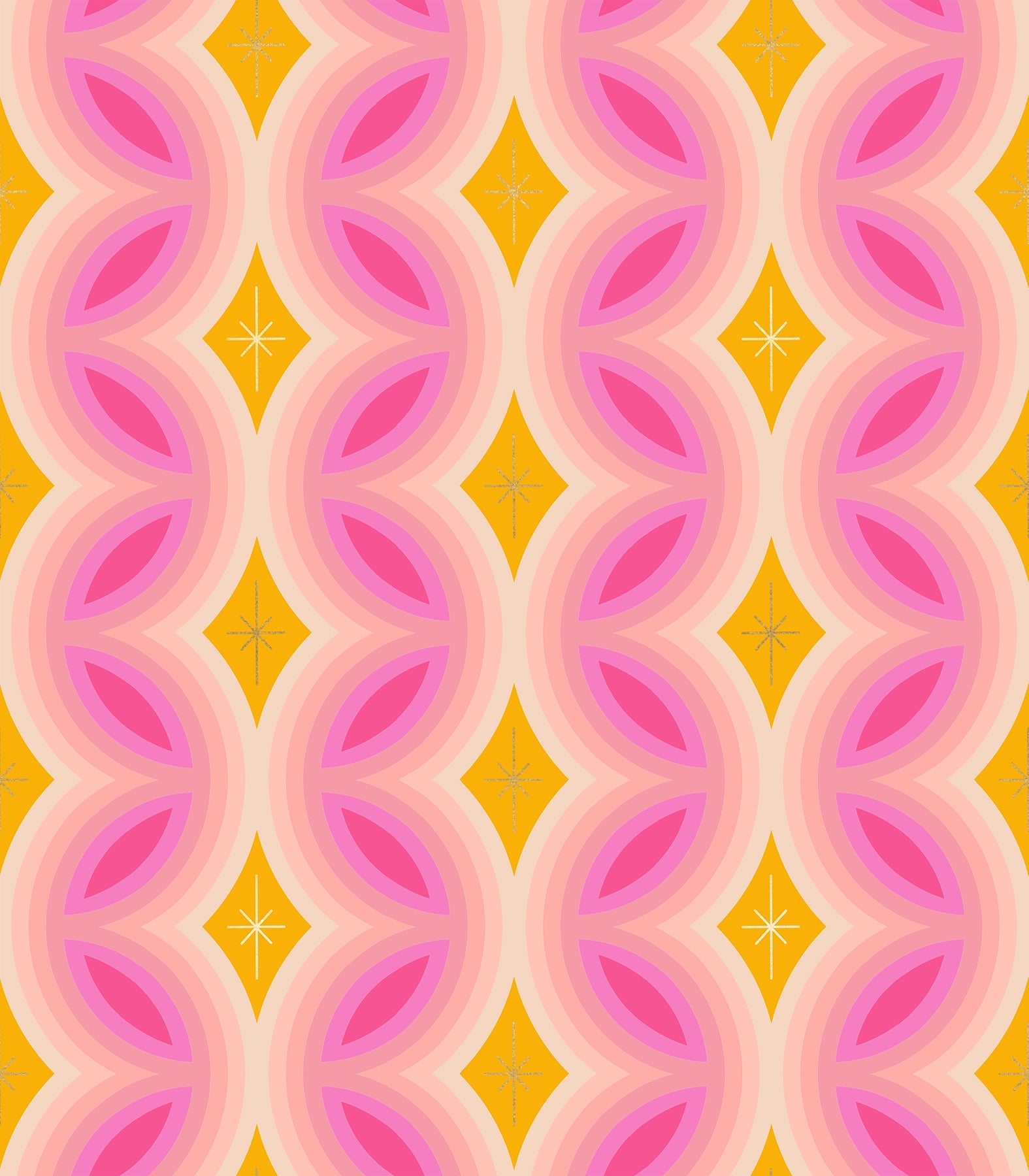 Clementine Rattan - Sunshine - Metallic ( Ruby Star Society ) cotton quilting fabric