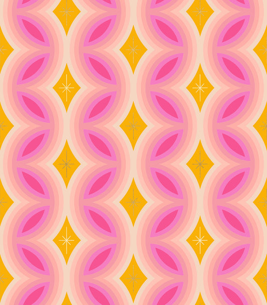 Clementine Rattan - Sunshine - Metallic ( Ruby Star Society ) cotton quilting fabric