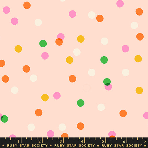 Spritz Peach Blossom — Ruby Star Society Sparkle Mart Quilting Cotton by Melody Miller