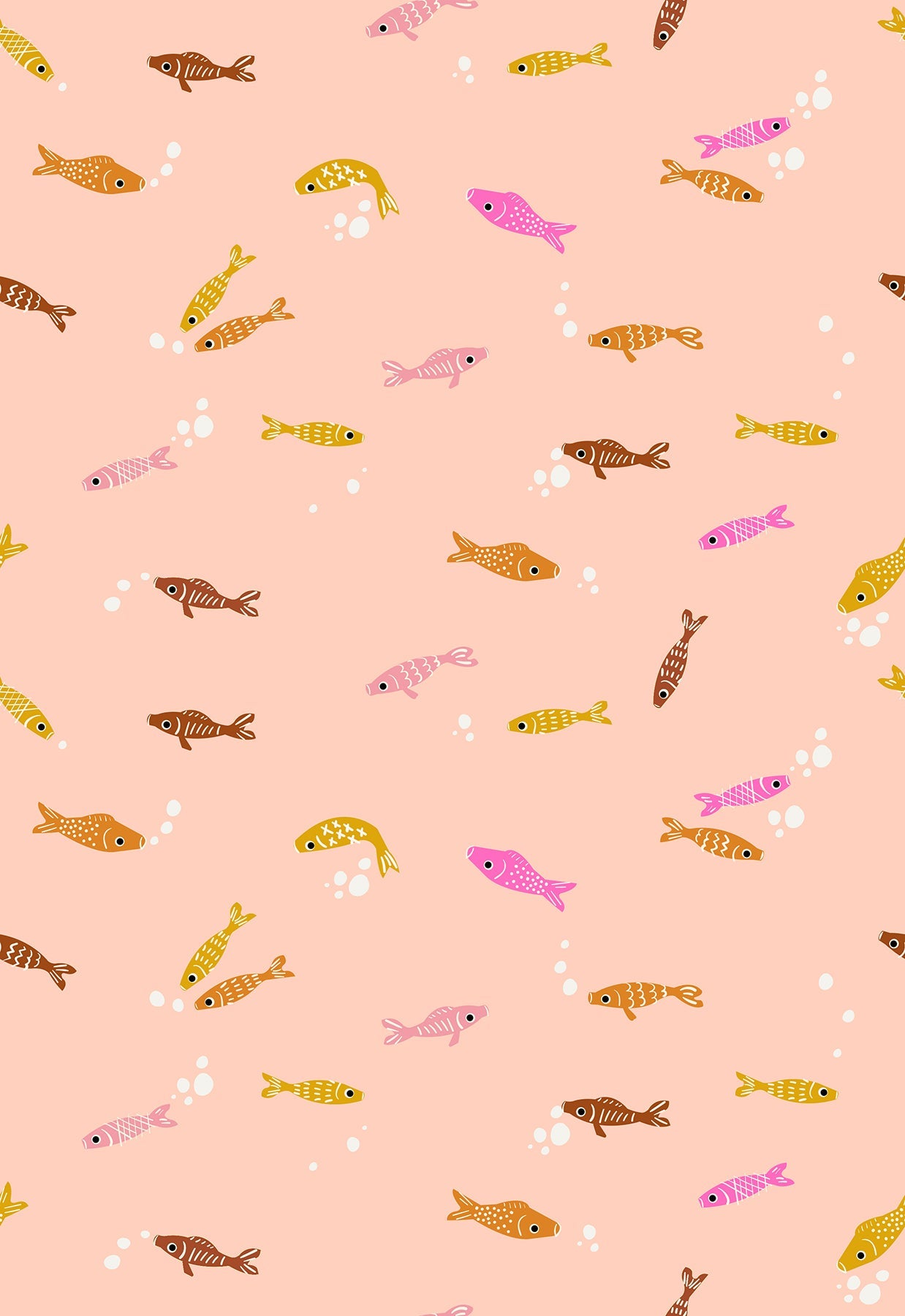 Koi Pond Fishies - Peach Fizz ( Ruby Star Society ) cotton quilting fabric