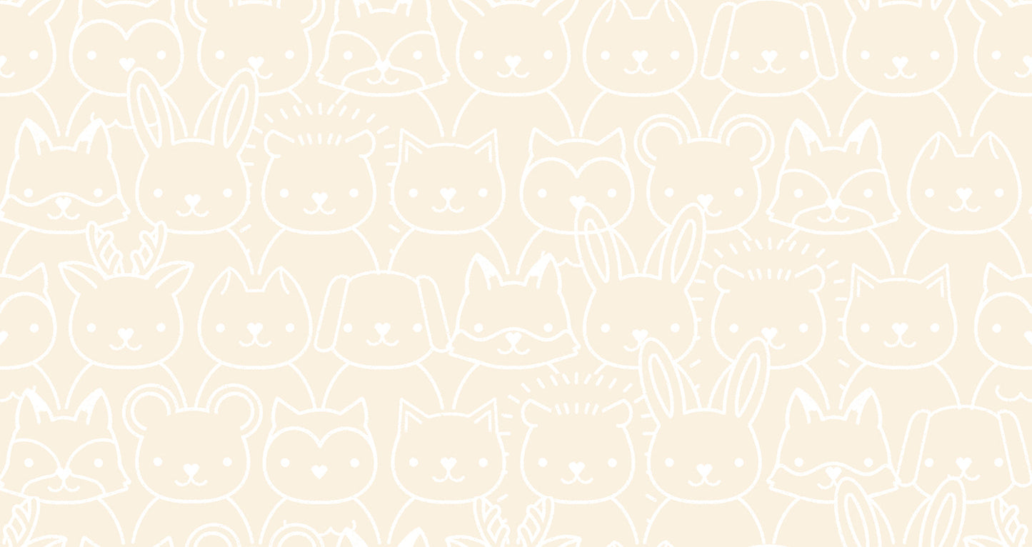 Woodland Park Sup Animals - Shell ( Ruby Star Society ) cotton quilting fabric