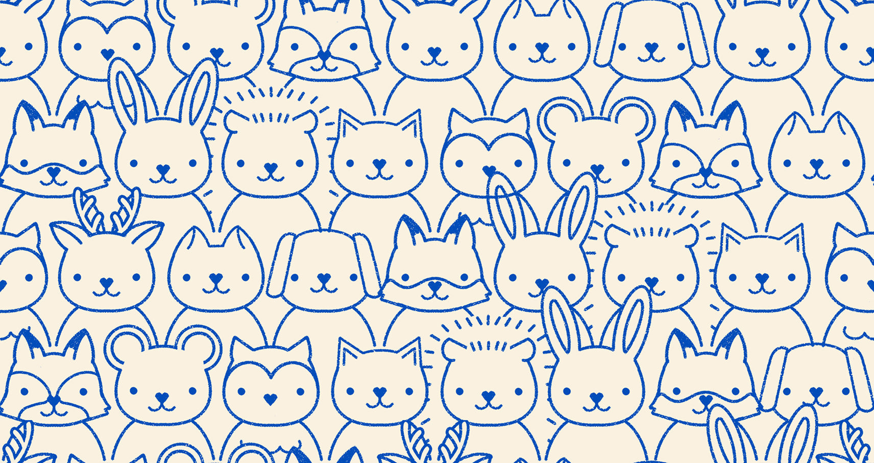 Woodland Park Sup Animals - Blue Ribbon ( Ruby Star Society ) cotton quilting fabric