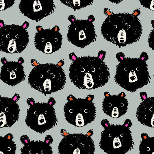Teddy and the Bears Fretboard - Oyster ( Ruby Star Society ) cotton quilting fabric