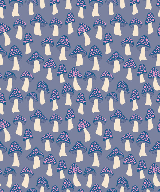 Darlings 2 Mushrooms - Denim ( Ruby Star Society ) cotton quilting fabric