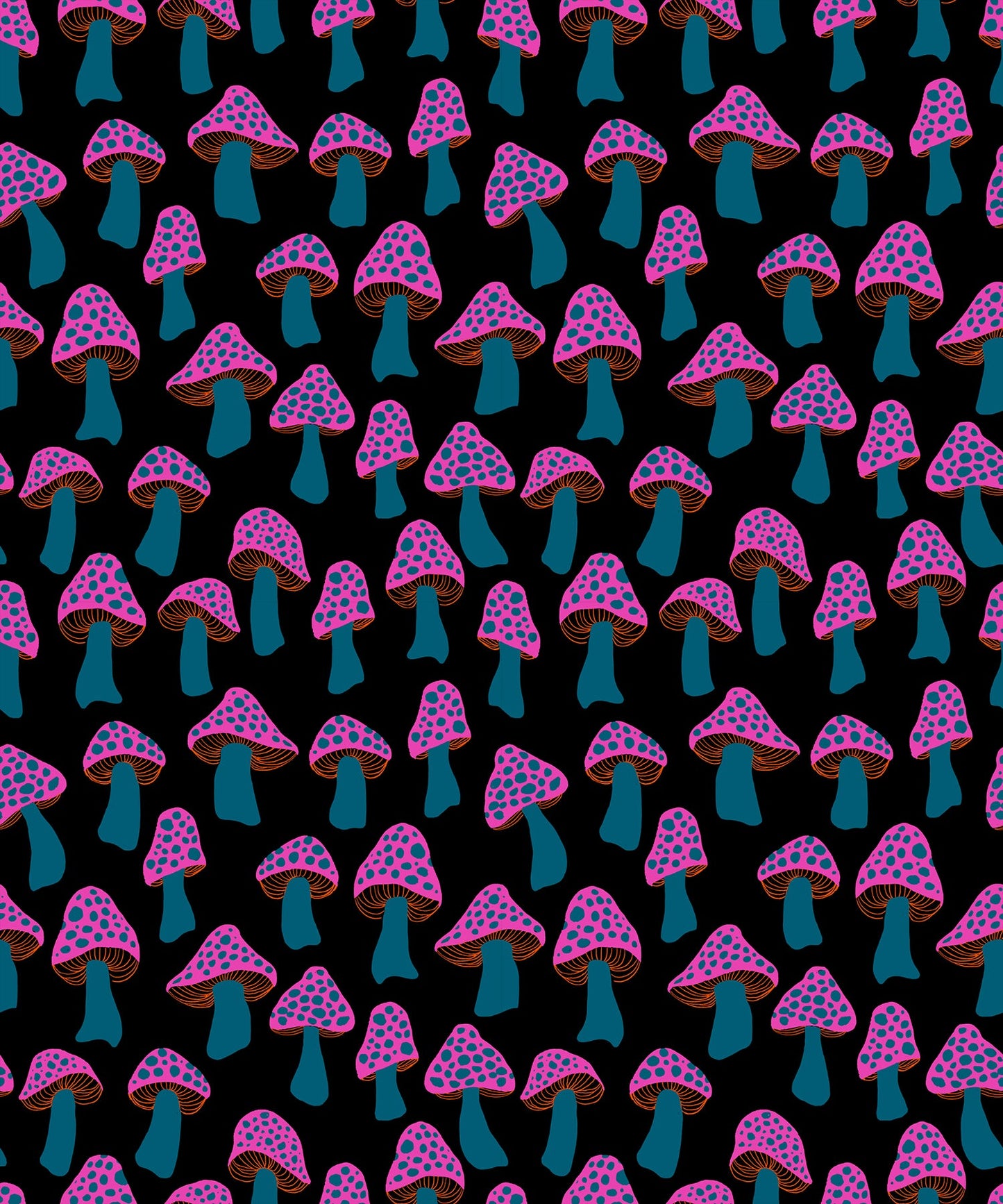 Darlings 2 Mushrooms - Black ( Ruby Star Society ) cotton quilting fabric