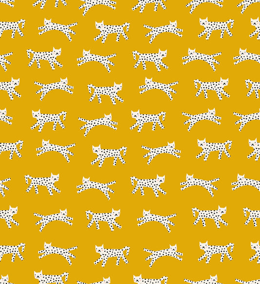 Darlings 2 Snow Leopard - Goldenrod ( Ruby Star Society ) cotton quilting fabric