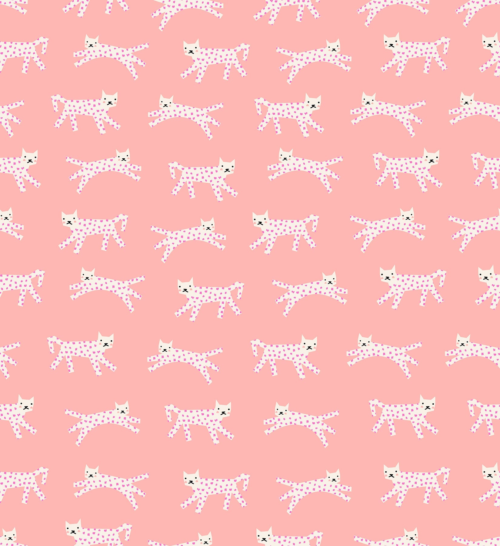 Darlings 2 Snow Leopard - Peach Fizz ( Ruby Star Society ) cotton quilting fabric