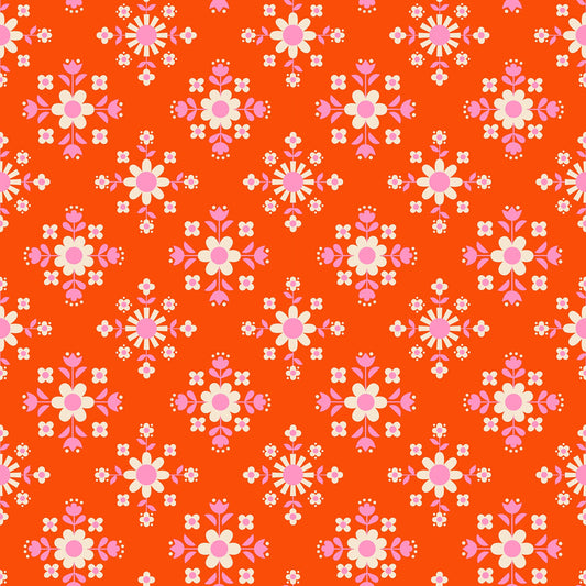 Darlings 2 Wild Flowers - Warm Red ( Ruby Star Society ) cotton quilting fabric