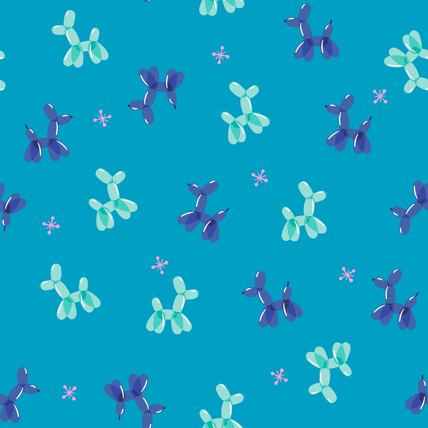 Eye Candy Balloon Animal - Cerulean ( Ruby Star Society ) cotton quilting fabric