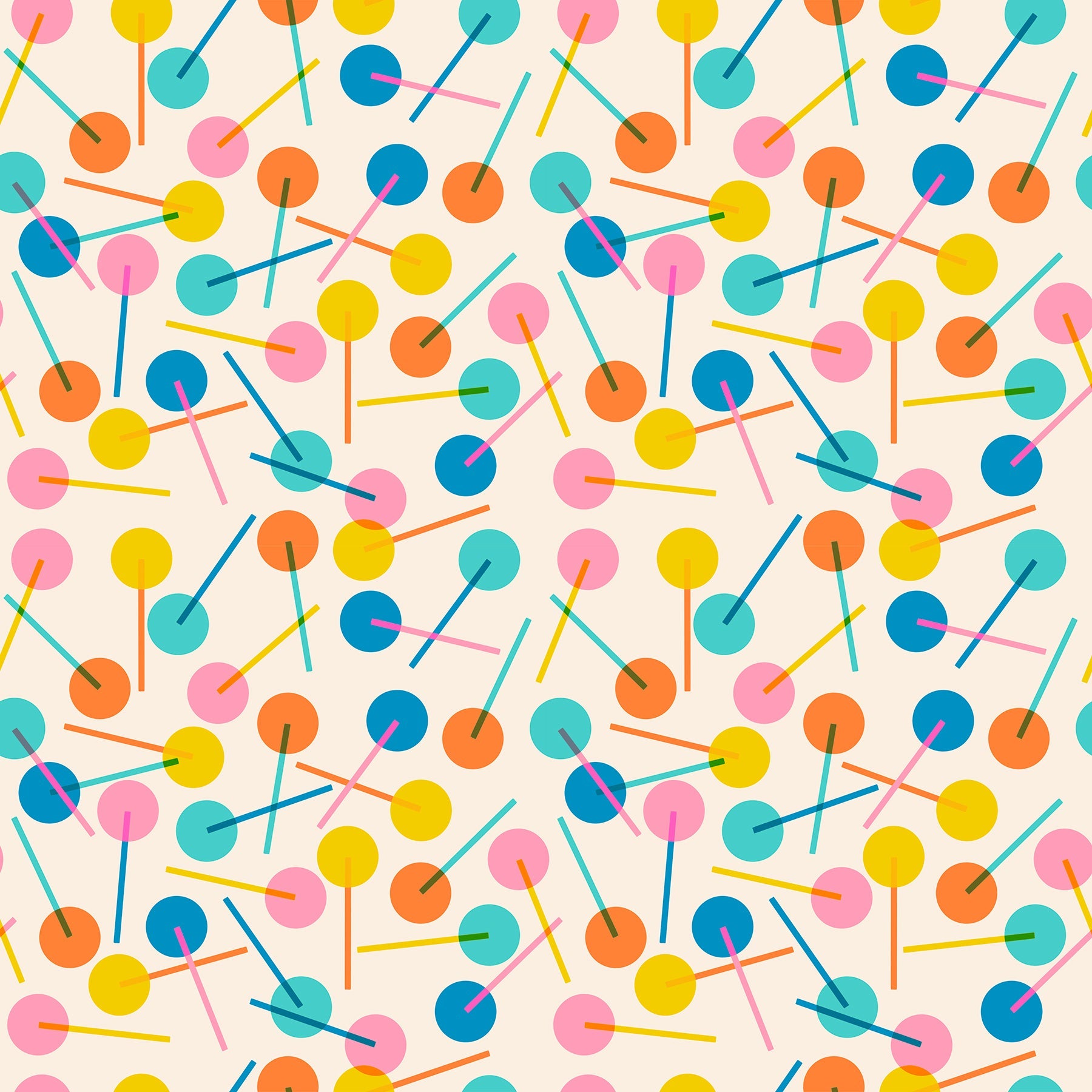 Eye Candy Lollies - Natural ( Ruby Star Society ) cotton quilting fabric