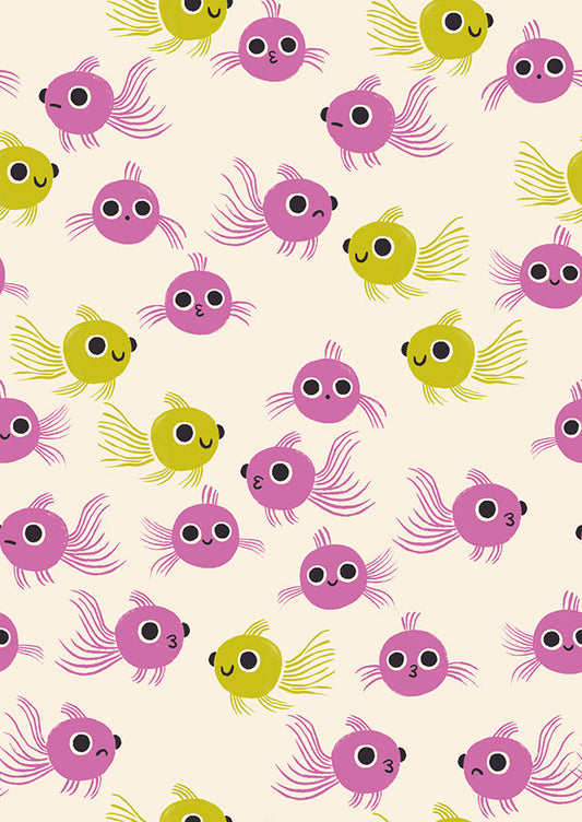 Animal Animal Goldfish - Heliotrope ( Ruby Star Society ) cotton quilting fabric