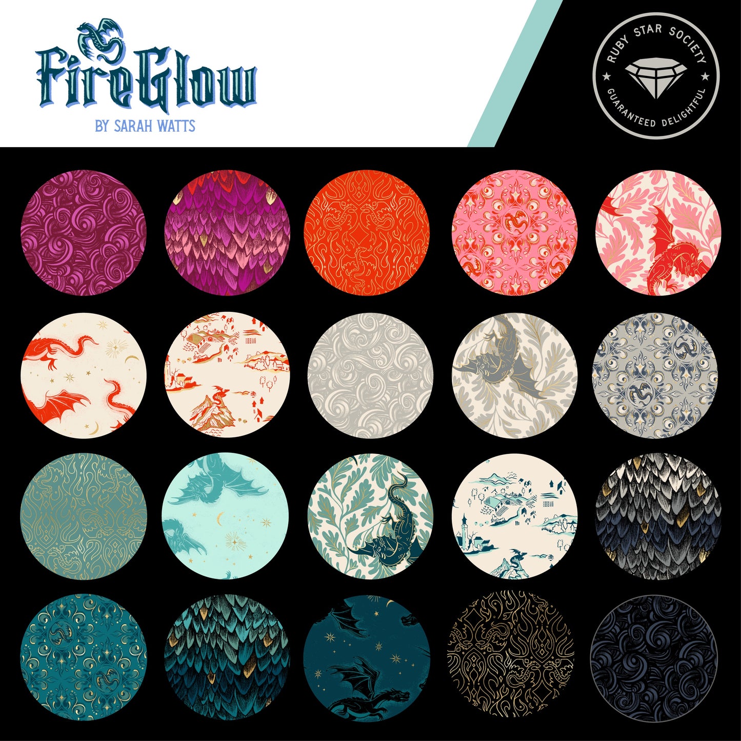 Fireglow by Sarah Watts - Fat Quarter Bundle