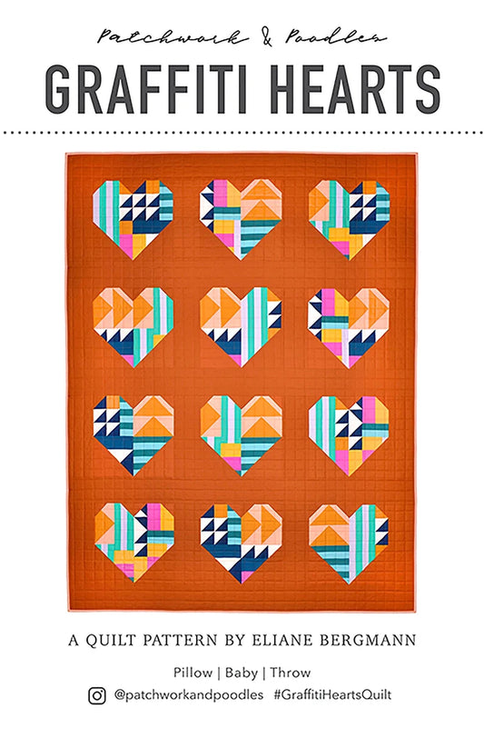 Graffiti Hearts - Patchwork and Poodles