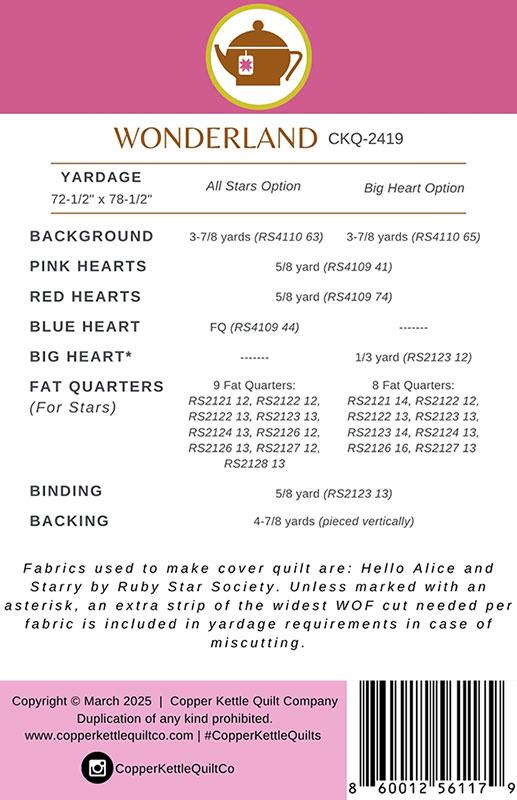 Wonderland - By Copper Kettle Quilt Company